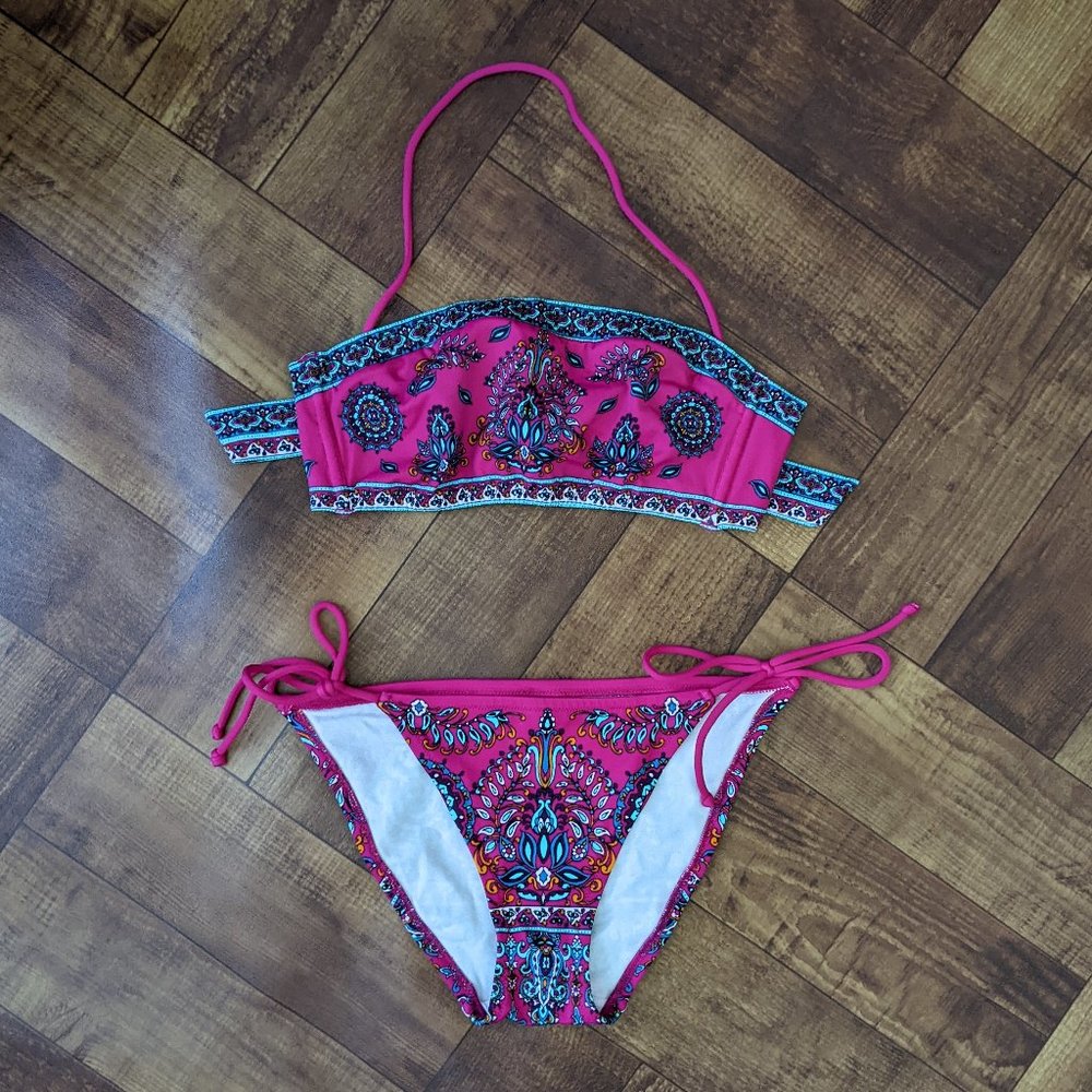 NWOT* Victoria's Secret bandeau bikini swim top & bottom set - XS
